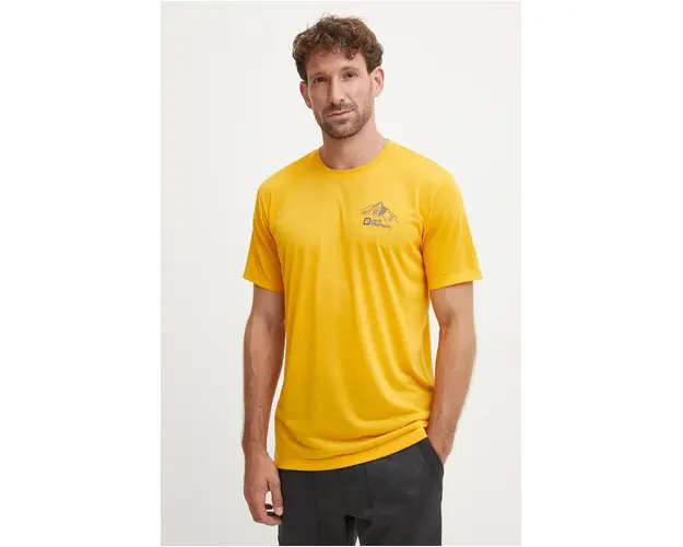 Jack Wolfskin tricou sport Vonnan culoarea portocaliu, cu imprimeu, A62314