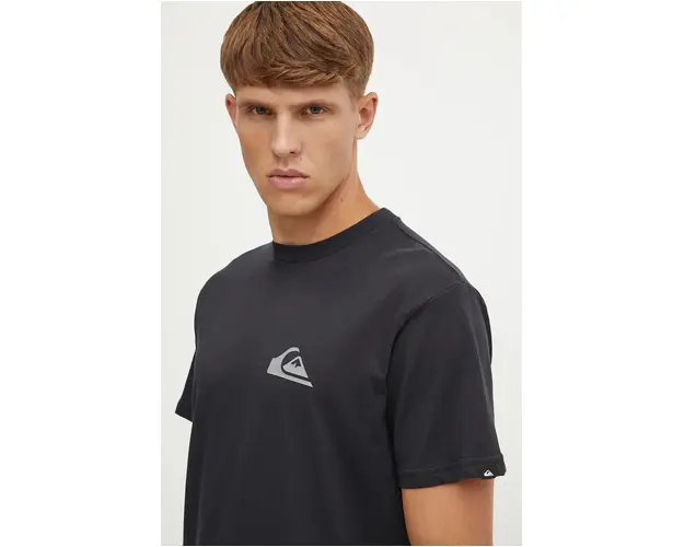 Quiksilver tricou Mw Logo barbati, culoarea negru, neted, EQYZT07914