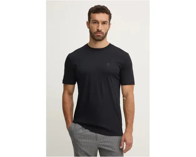 BOSS tricou barbati, culoarea negru, neted, 50527666