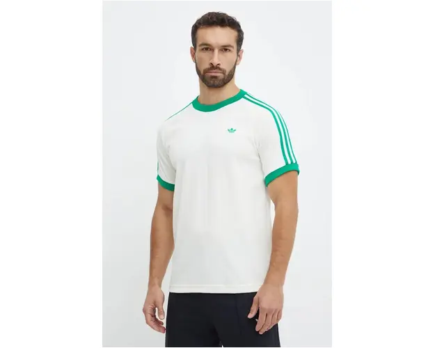 adidas Originals tricou Cali Tee barbati, culoarea bej, modelator, JN5965