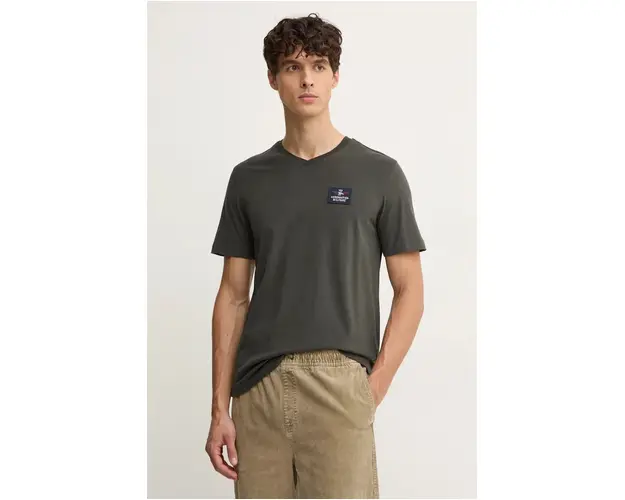 Aeronautica Militare tricou din bumbac barbati, culoarea gri, cu imprimeu, TS2333J662