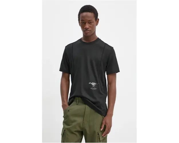 G-Star Raw tricou barbati, culoarea negru, cu imprimeu, D25079-D848