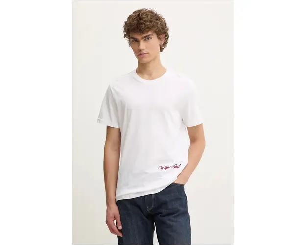 G-Star Raw tricou barbati, culoarea alb, cu imprimeu, D25087-C506