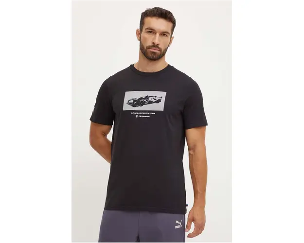 Puma tricou BMW MMS NEW ESS CAR barbati, culoarea negru, cu imprimeu, 627503