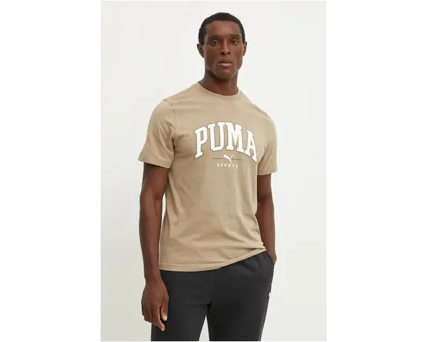 Puma tricou barbati, culoarea verde, cu imprimeu, 681791