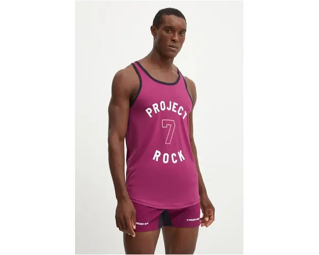 Under Armour tricou de antrenament Project Rock culoarea violet, 1386888