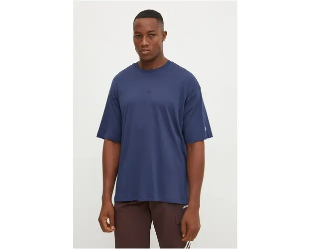 Champion tricou din bumbac barbati, culoarea albastru marin, neted, 220279