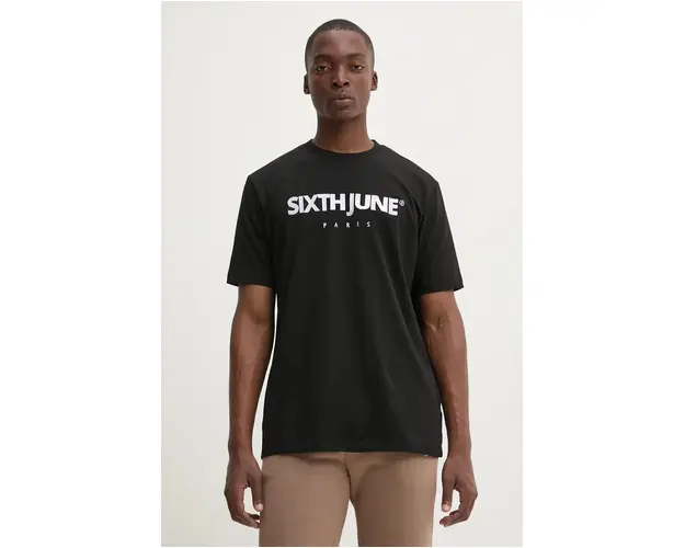 Sixth June tricou barbati, culoarea negru, cu imprimeu, 23613