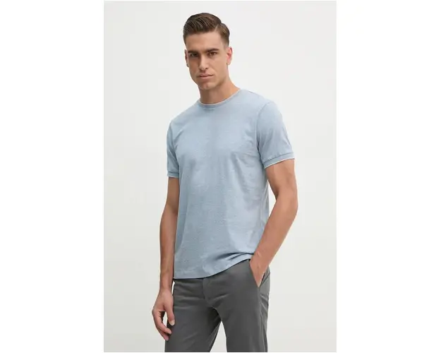 Hackett London tricou din bumbac barbati, melanj, HM500838