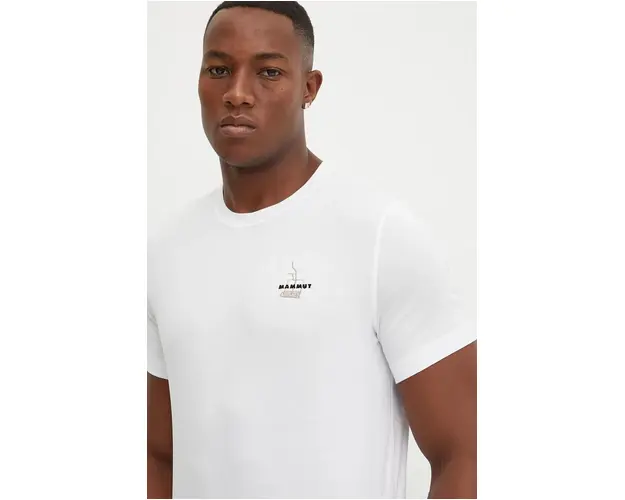 Mammut tricou Core barbati, culoarea alb, cu imprimeu, 1017.04054
