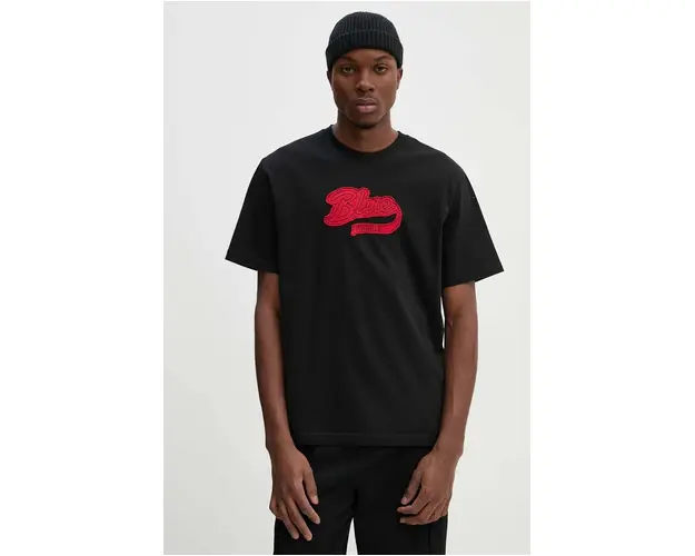 BLUEMARBLE tricou din bumbac barbati, culoarea negru, cu imprimeu, TS35.JE28DB24