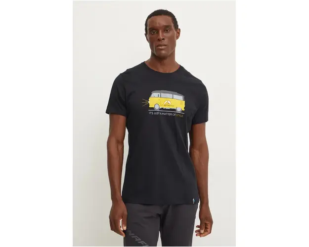 LA Sportiva tricou Van barbati, culoarea negru, cu imprimeu, H47999999