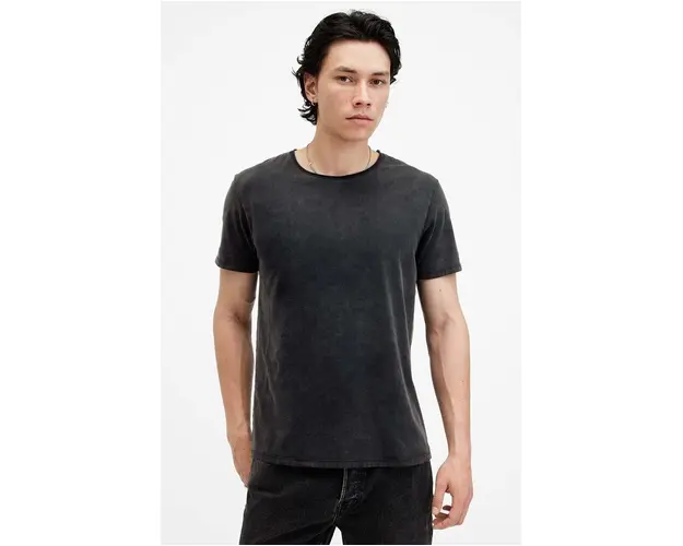 AllSaints tricou din bumbac BODEGA SS CREW barbati, culoarea negru, neted, M026JB