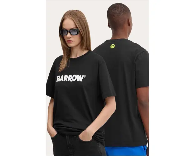Barrow tricou din bumbac culoarea negru, cu imprimeu, F4BWUATH144