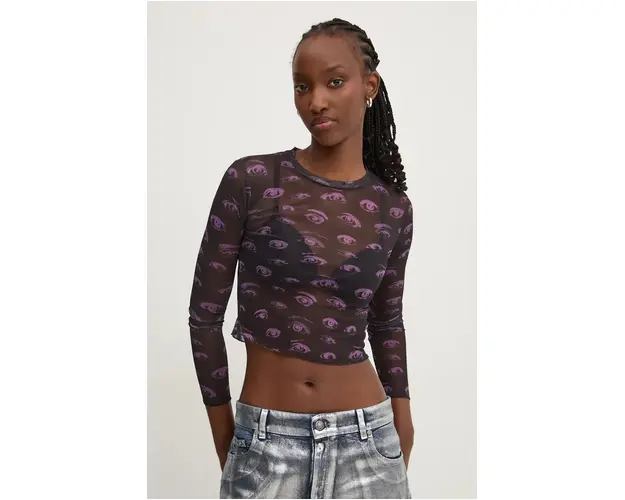 Kaotiko longsleeve culoarea negru, AP006-01-M002