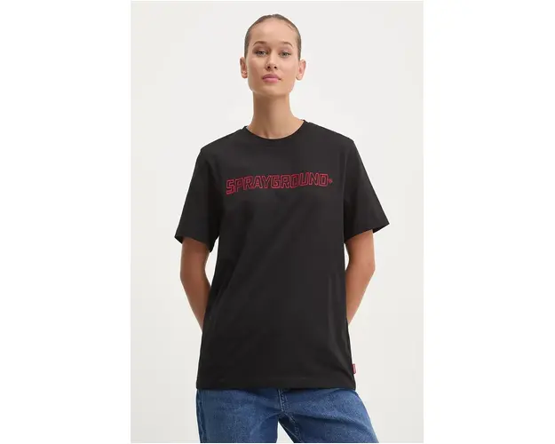 Sprayground tricou din bumbac culoarea negru, cu imprimeu, 21PESP002D