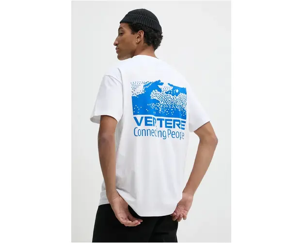 Vertere Berlin tricou din bumbac culoarea alb, cu imprimeu, VER T270