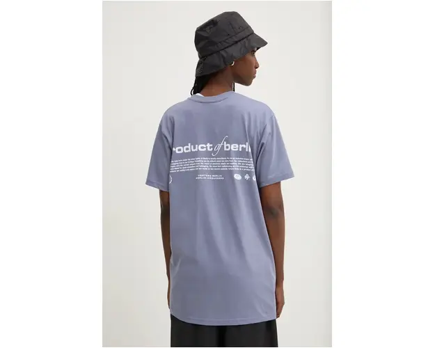 Vertere Berlin tricou din bumbac culoarea violet, cu imprimeu, VER T252