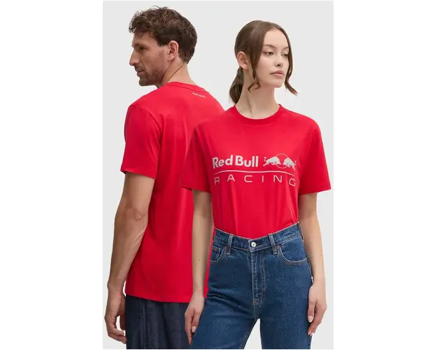 Pepe Jeans tricou din bumbac Red Bull Racing x Pepe Jeans culoarea rosu, cu imprimeu, RU500005