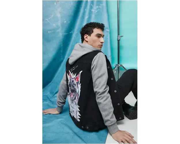 Medicine geaca barbati, culoarea negru, de tranzitie