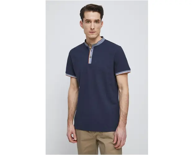 Medicine tricou polo barbati, culoarea bleumarin, uni