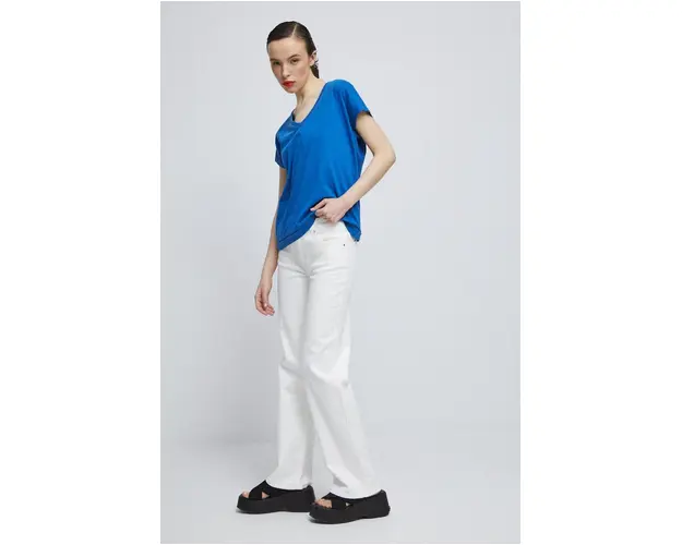 Medicine jeansi femei, culoarea alb