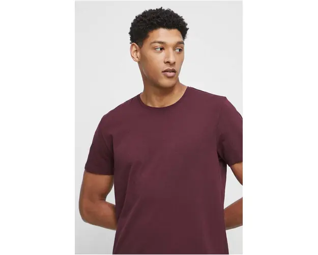 Medicine tricou barbati, culoarea bordo, neted