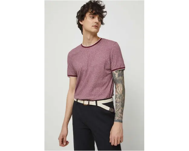 Medicine tricou barbati, culoarea bordo, melanj