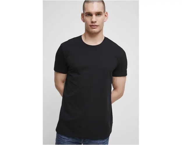 Medicine tricou barbati, culoarea negru, neted