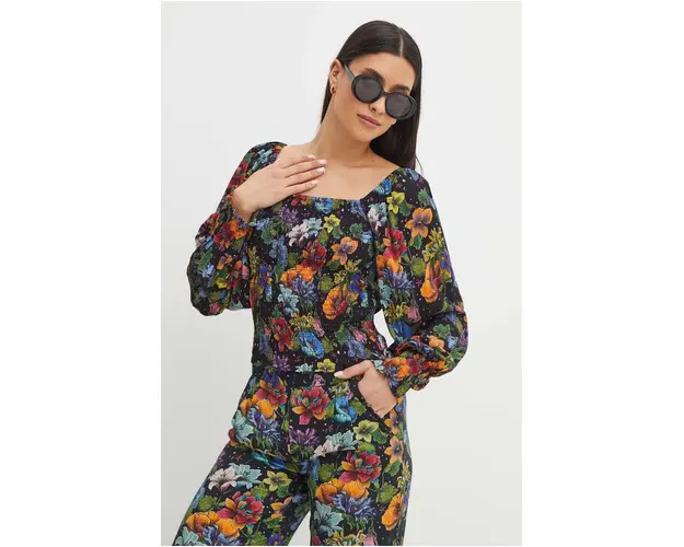 Medicine bluza femei, culoarea negru, modelator