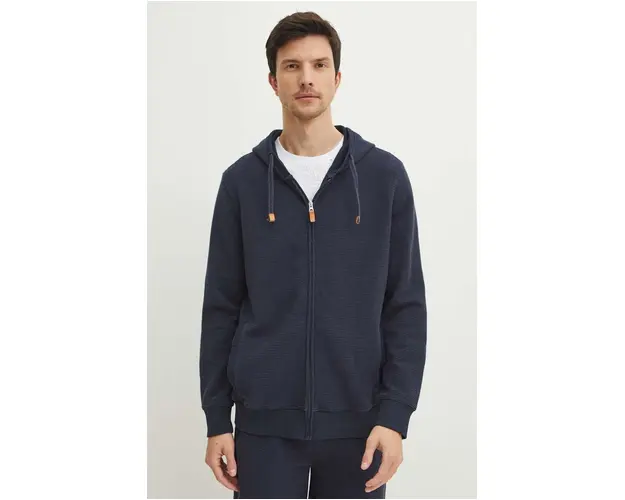 Medicine bluza barbati, culoarea bleumarin, cu gluga