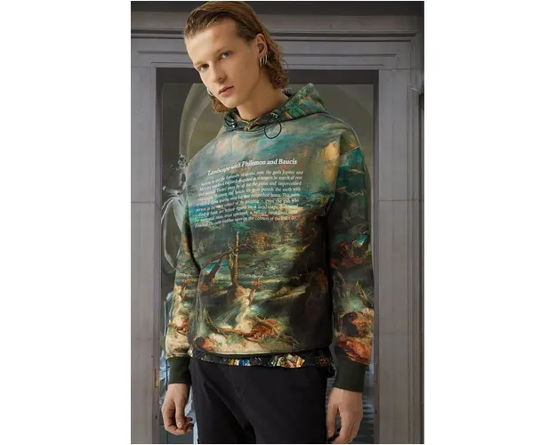 Medicine hanorac de bumbac barbati, cu gluga, modelator