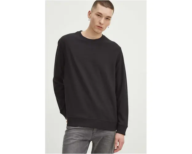 Medicine longsleeve barbati, culoarea negru, neted