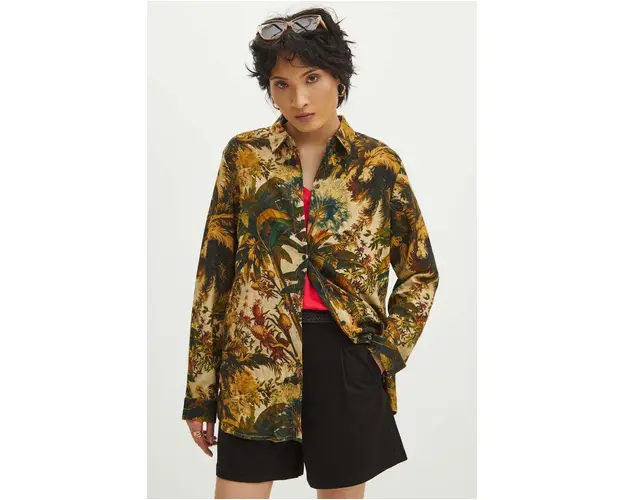 Medicine camasa din amestec de in femei, cu guler clasic, regular