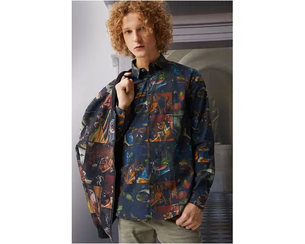 Medicine camasa barbati, cu guler clasic, regular