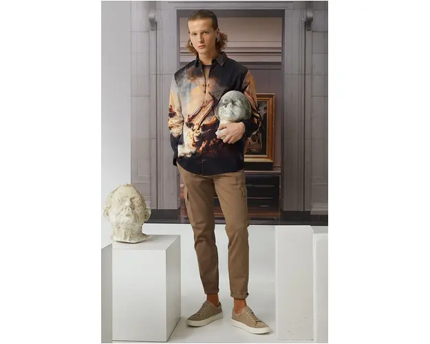 Medicine camasa barbati, cu guler clasic, regular