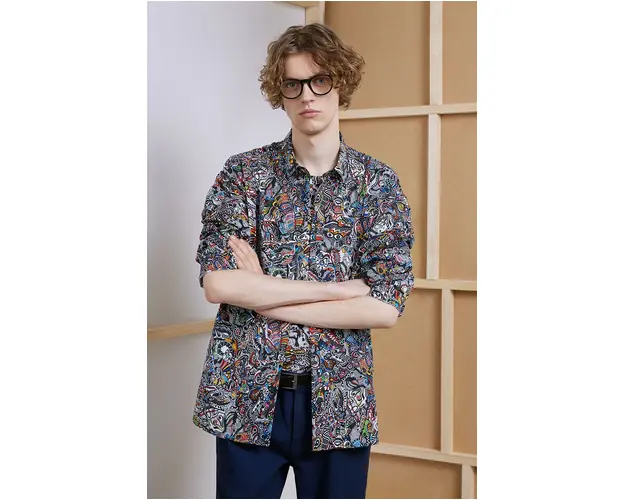 Medicine camasa barbati, cu guler clasic, regular