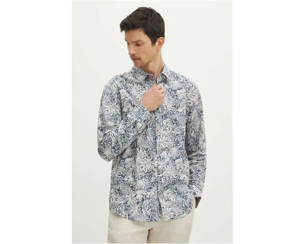 Medicine camasa de in barbati, cu guler clasic, regular