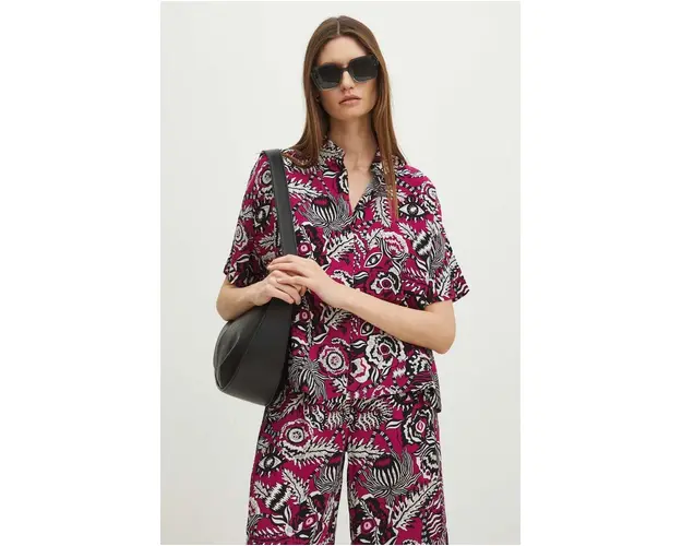 Medicine camasa femei, culoarea roz, relaxed