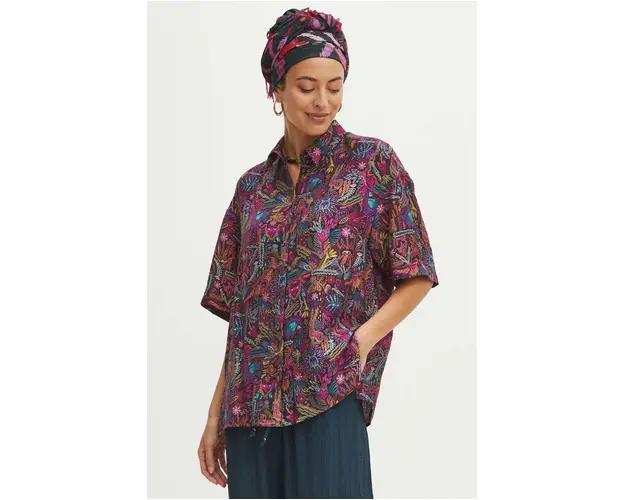 Medicine camasa femei, cu guler clasic, relaxed