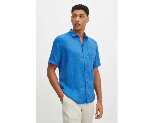 Medicine camasa de in barbati, cu guler clasic, regular