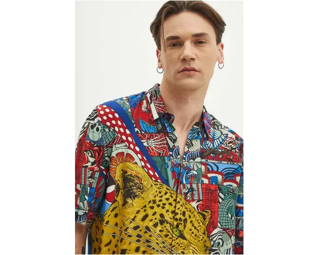 Medicine camasa barbati, cu guler clasic, relaxed