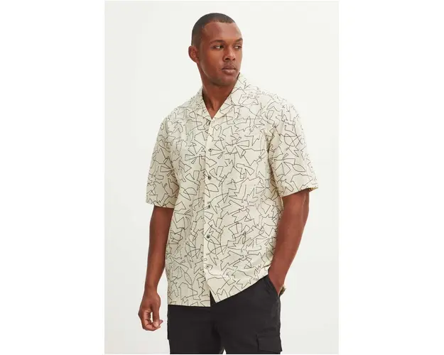 Medicine camasa barbati, culoarea bej, relaxed