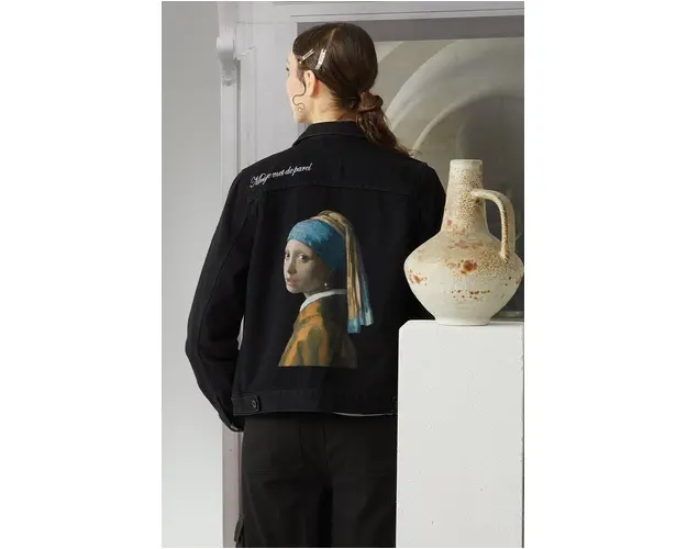 Medicine geaca jeans femei, culoarea negru, de tranzitie