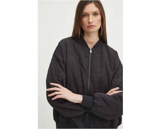 Medicine geaca bomber femei, culoarea negru, de tranzitie