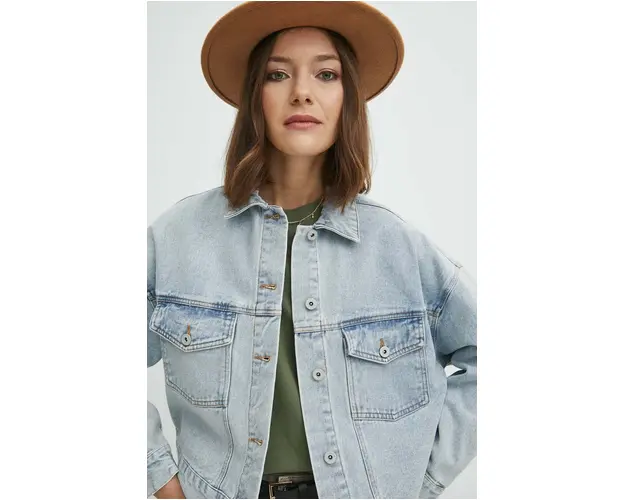 Medicine geaca jeans femei, de tranzitie, oversize