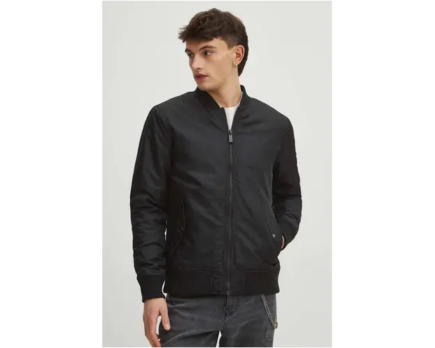 Medicine geaca bomber barbati, culoarea negru, de tranzitie