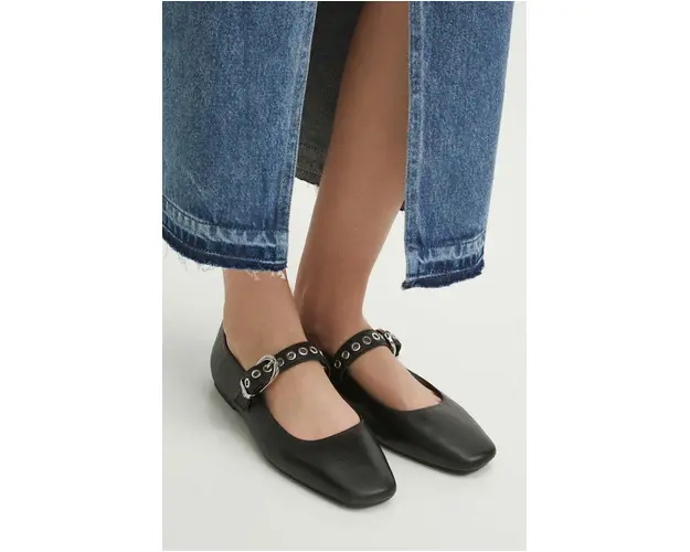 Medicine balerini de piele culoarea negru