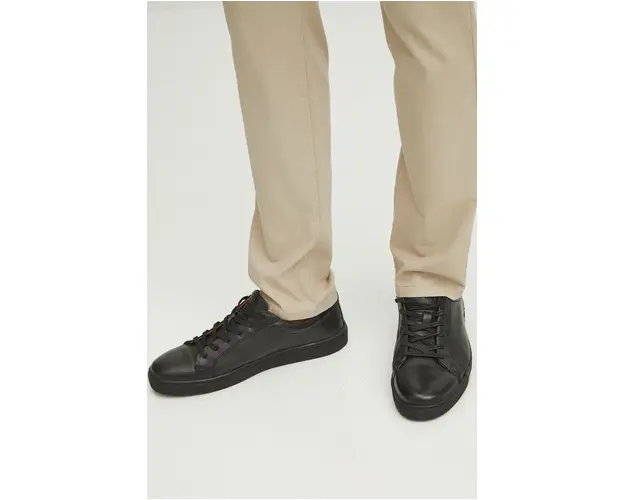 Medicine tenisi de piele barbati, culoarea negru