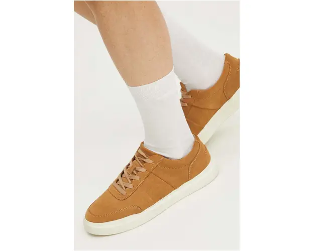 Medicine sneakers din piele intoarsa barbati, culoarea maro